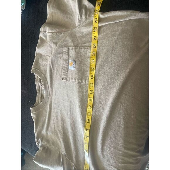 Carhartt Men's Tan Loose Fit Heavyweight Short Sleeve Pocket T-Shirt Size Large - Picture 8 of 15